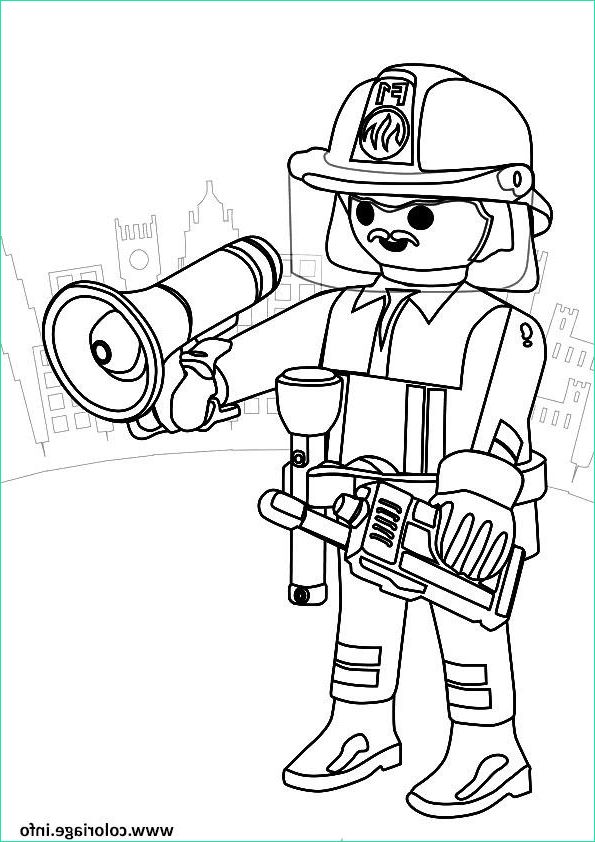 playmobil pompier coloriage dessin