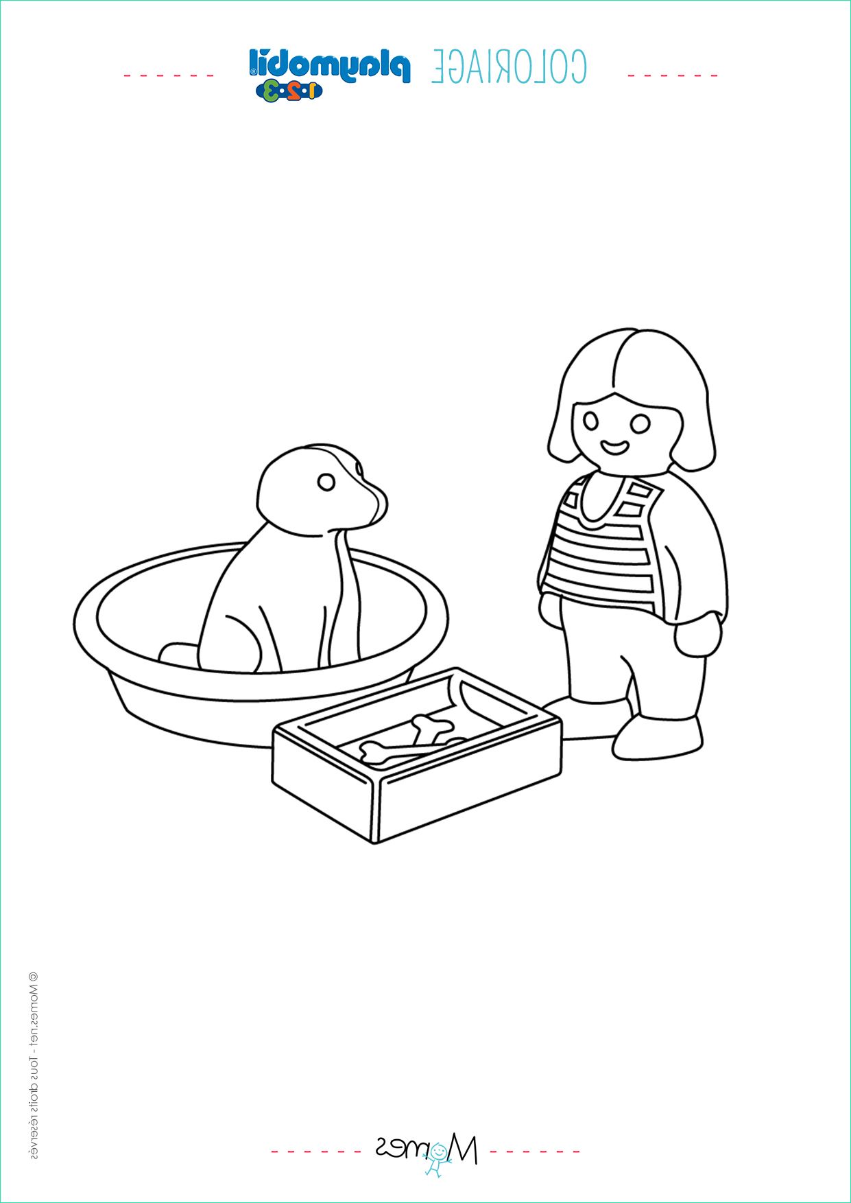 coloriage playmobil animaux