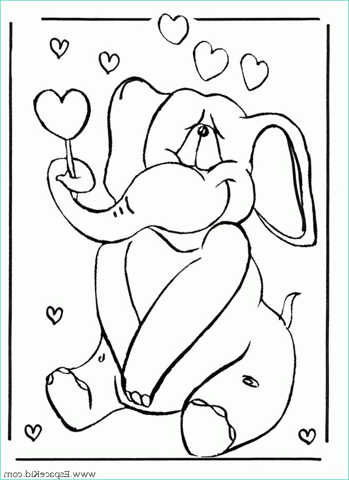 dessin elephant elmer imprimer