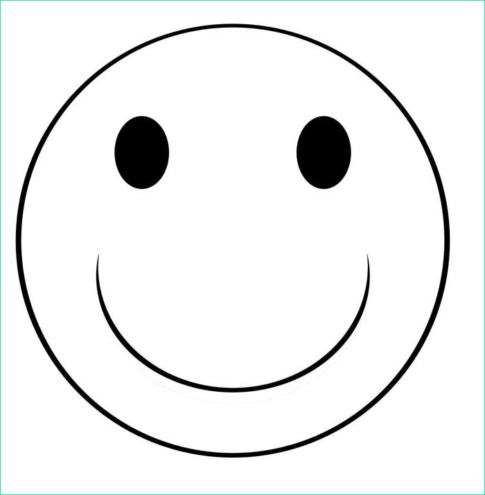 black and white smiley face clip art