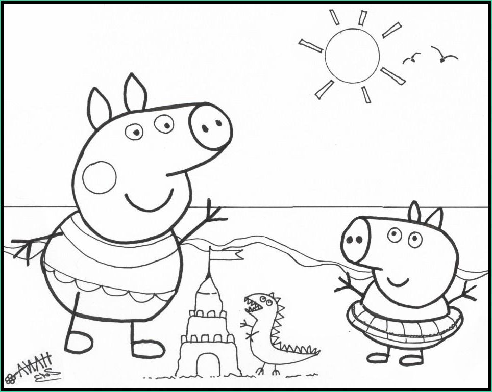 peppa pig family coloring pages