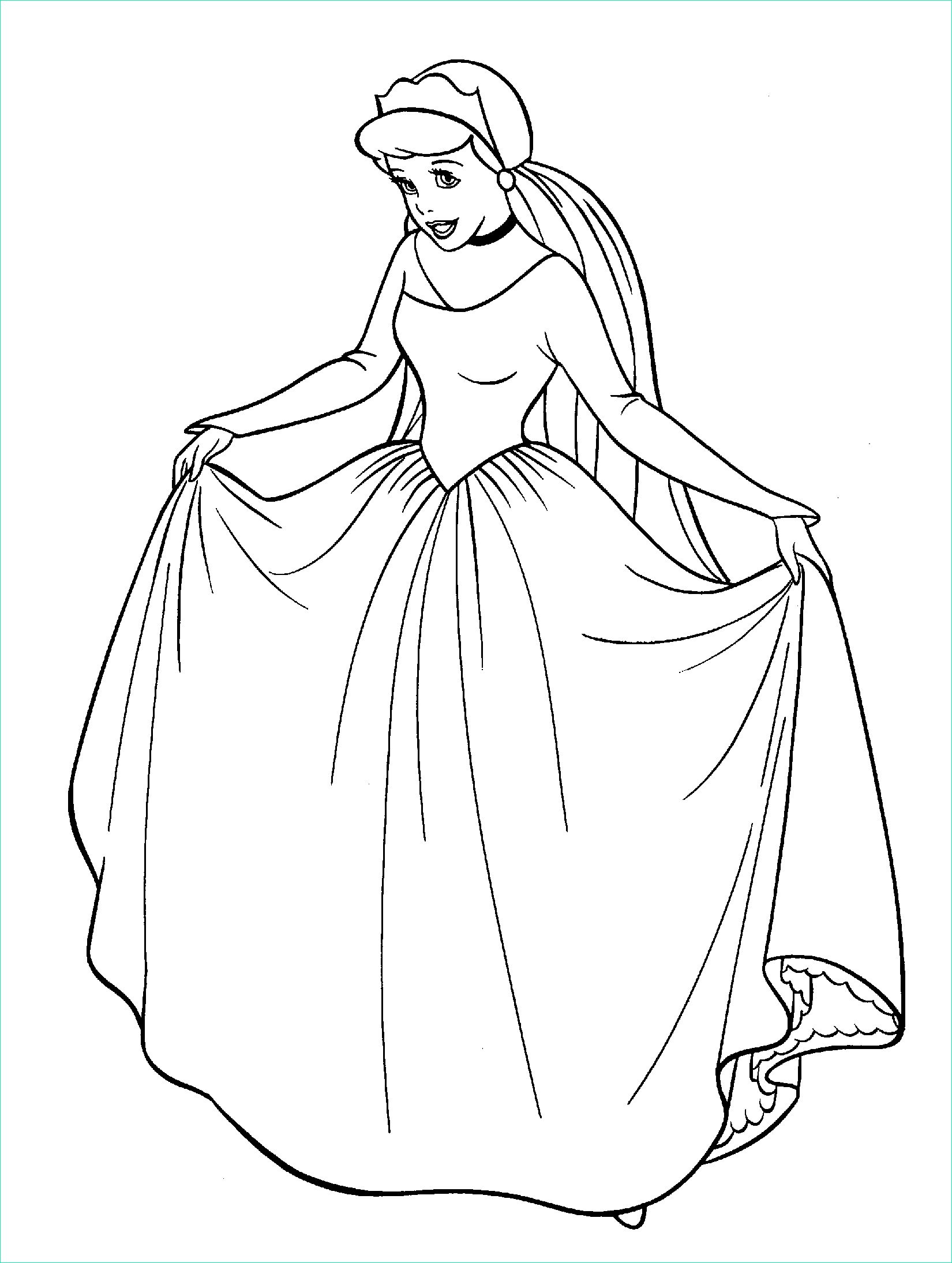 Dessin Princesse A Colorier Beau Photos Princesse Disney Coloriage Cendrillon à Imprimer Et Colorier