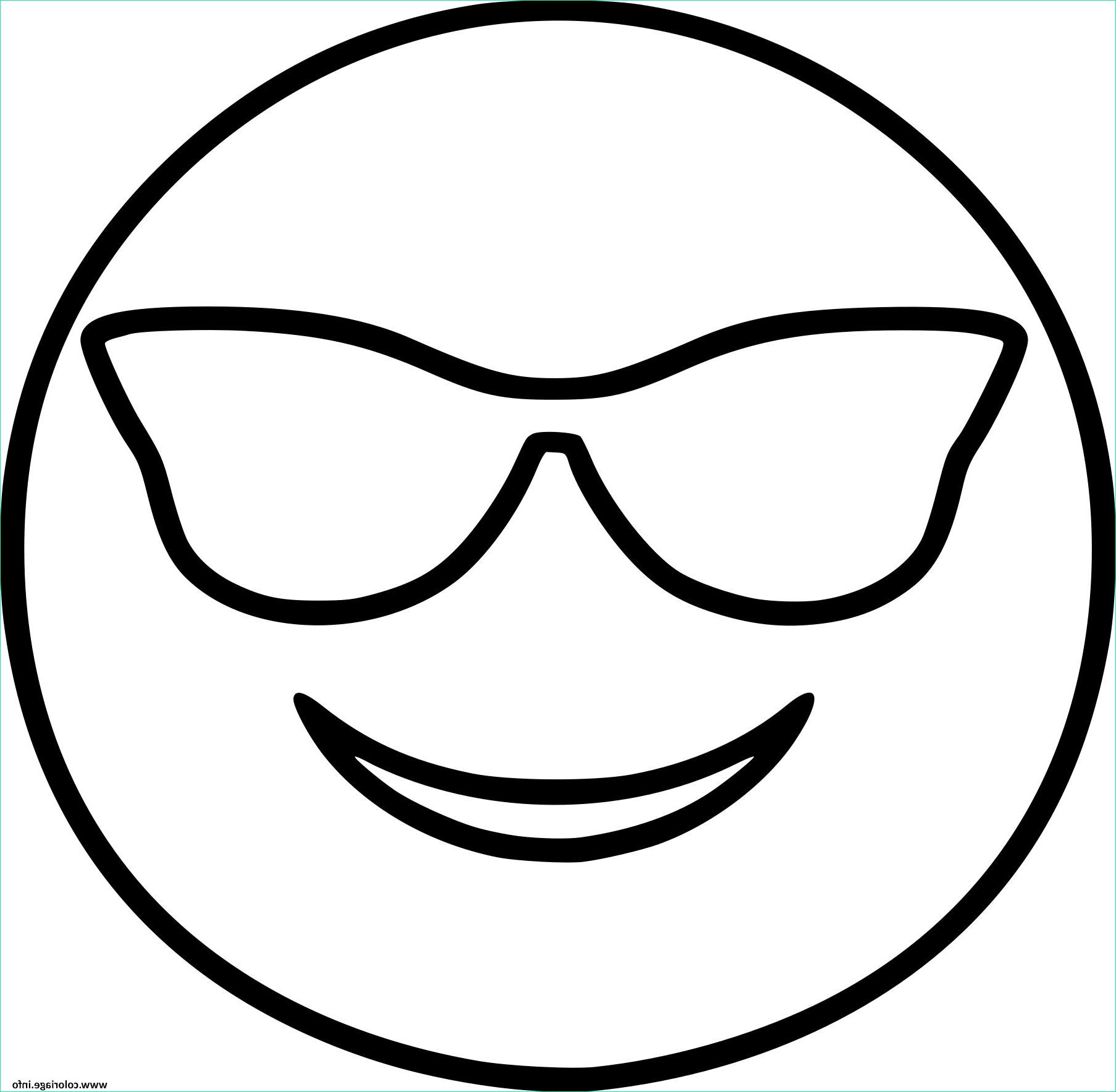 smiley emoji cool coloriage dessin