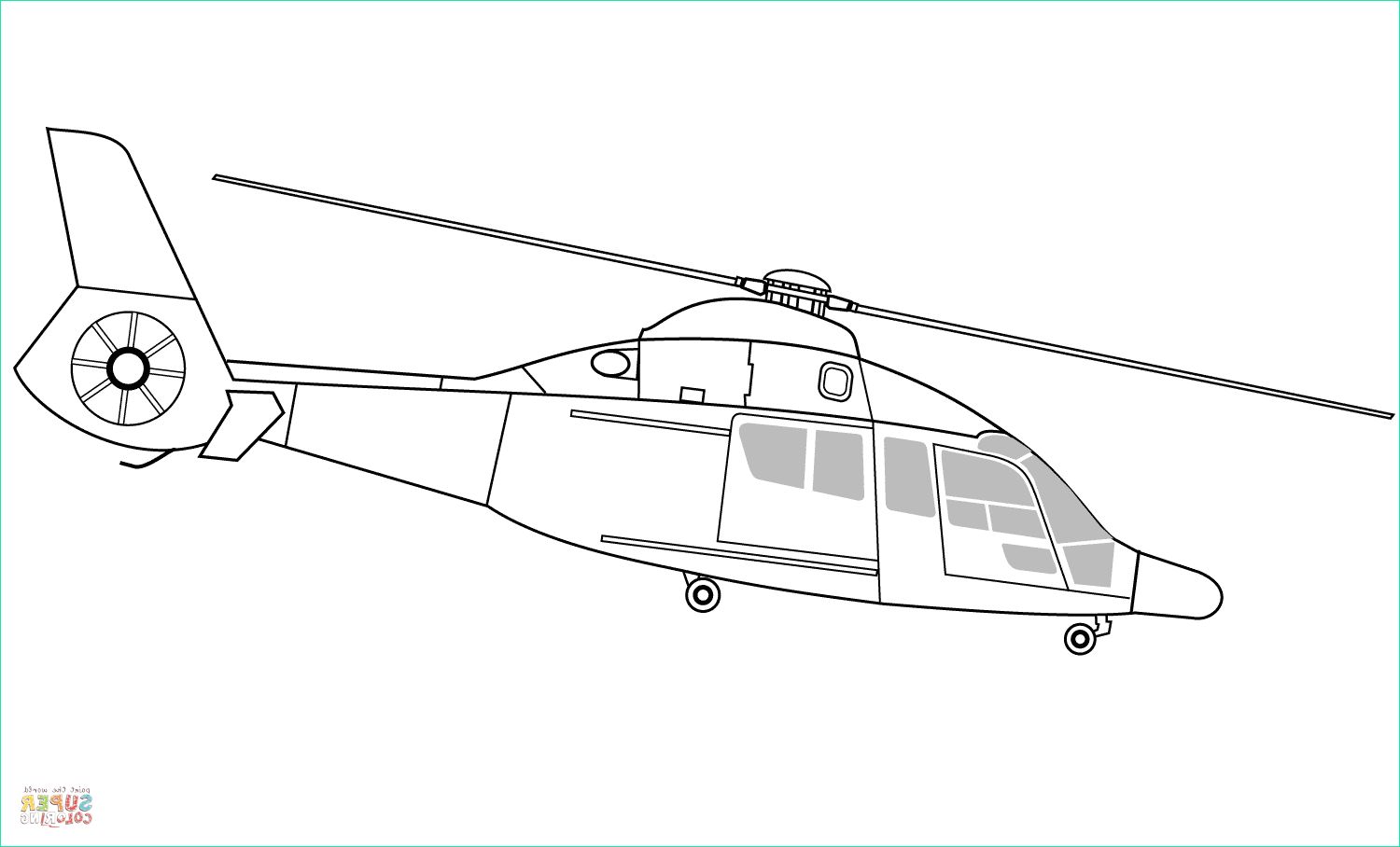 police helicopter coloring pages