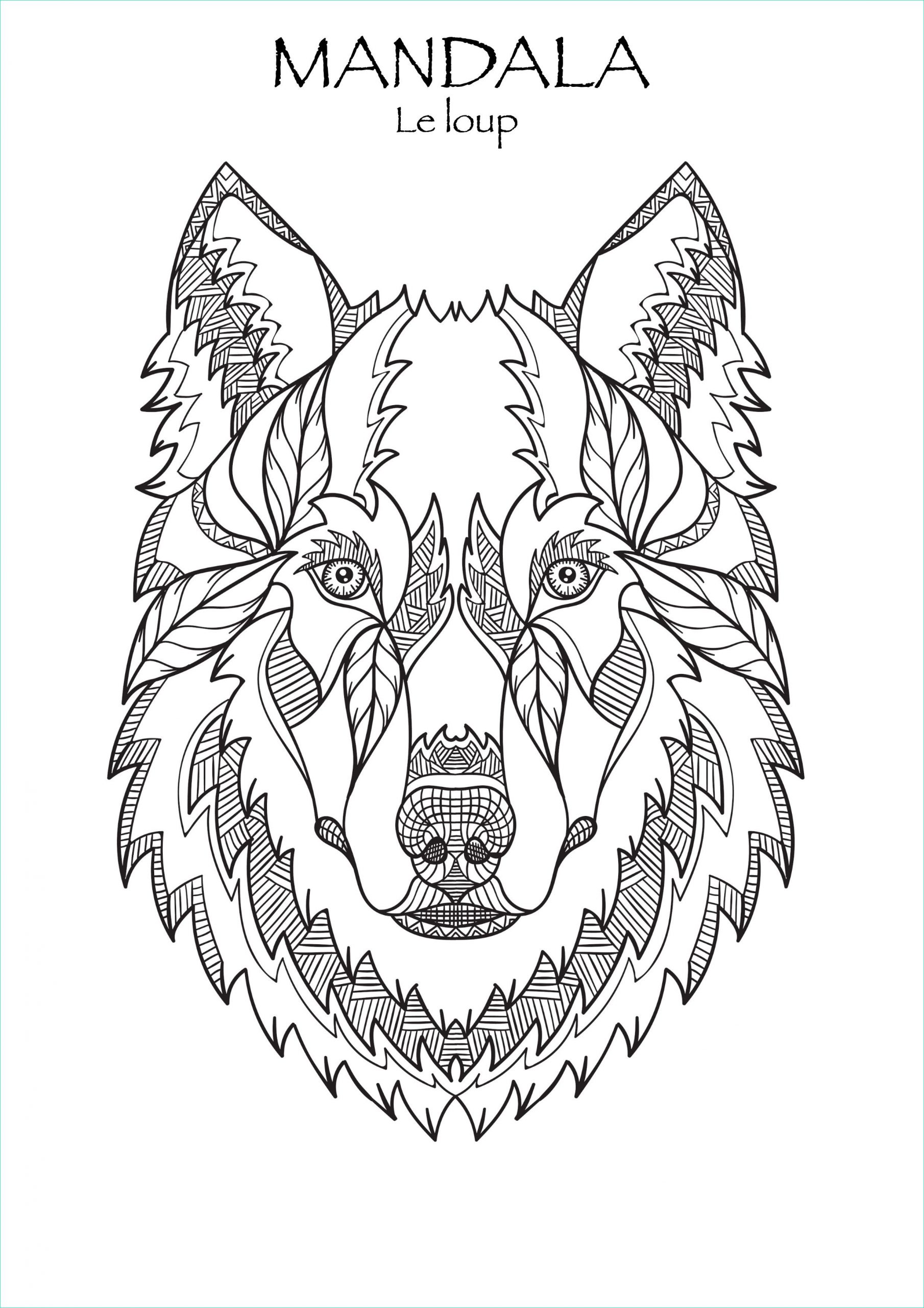 coloriage mandala loup inspirant stock coloriages mandalas animaux a telecharger pour enfants et