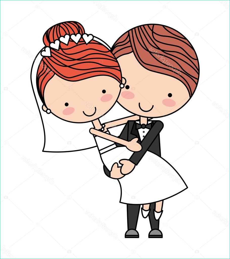 stock illustration cute married couple isolated icon