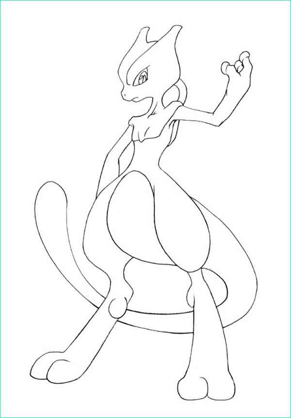 drawing of mewtwo coloring page