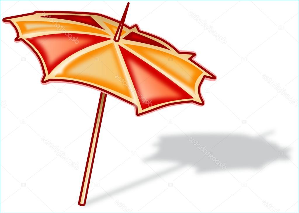 stock photo cartoon colored parasol fixed in