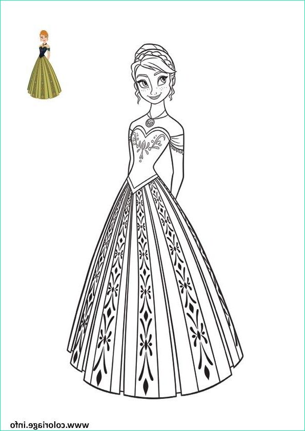 superbe robe pour le bal reine des neiges dressup coloriage
