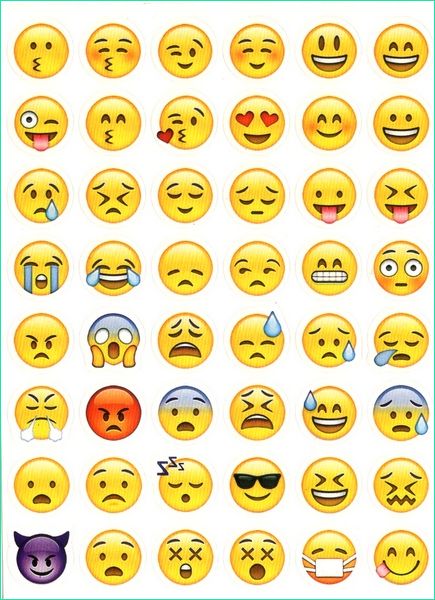 48 stickers smiley emojis