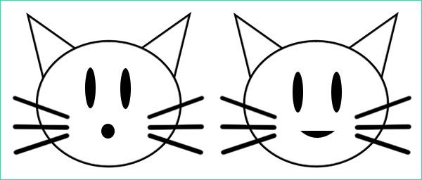 dessin tete de chat simple