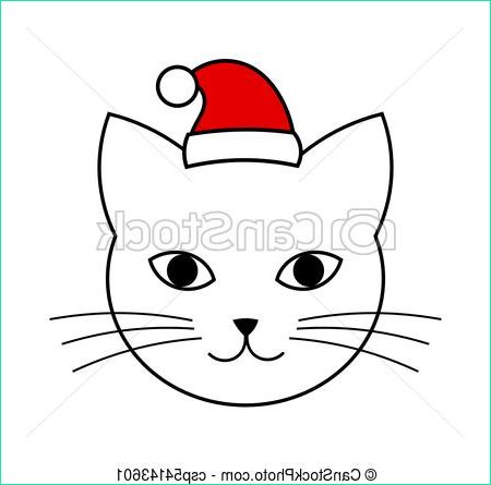 mignon tête chat santa icon