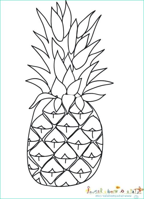 coloriage ananas kawaii