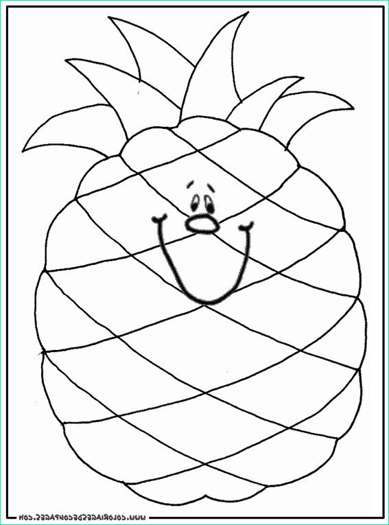 dessin imprimer ananas