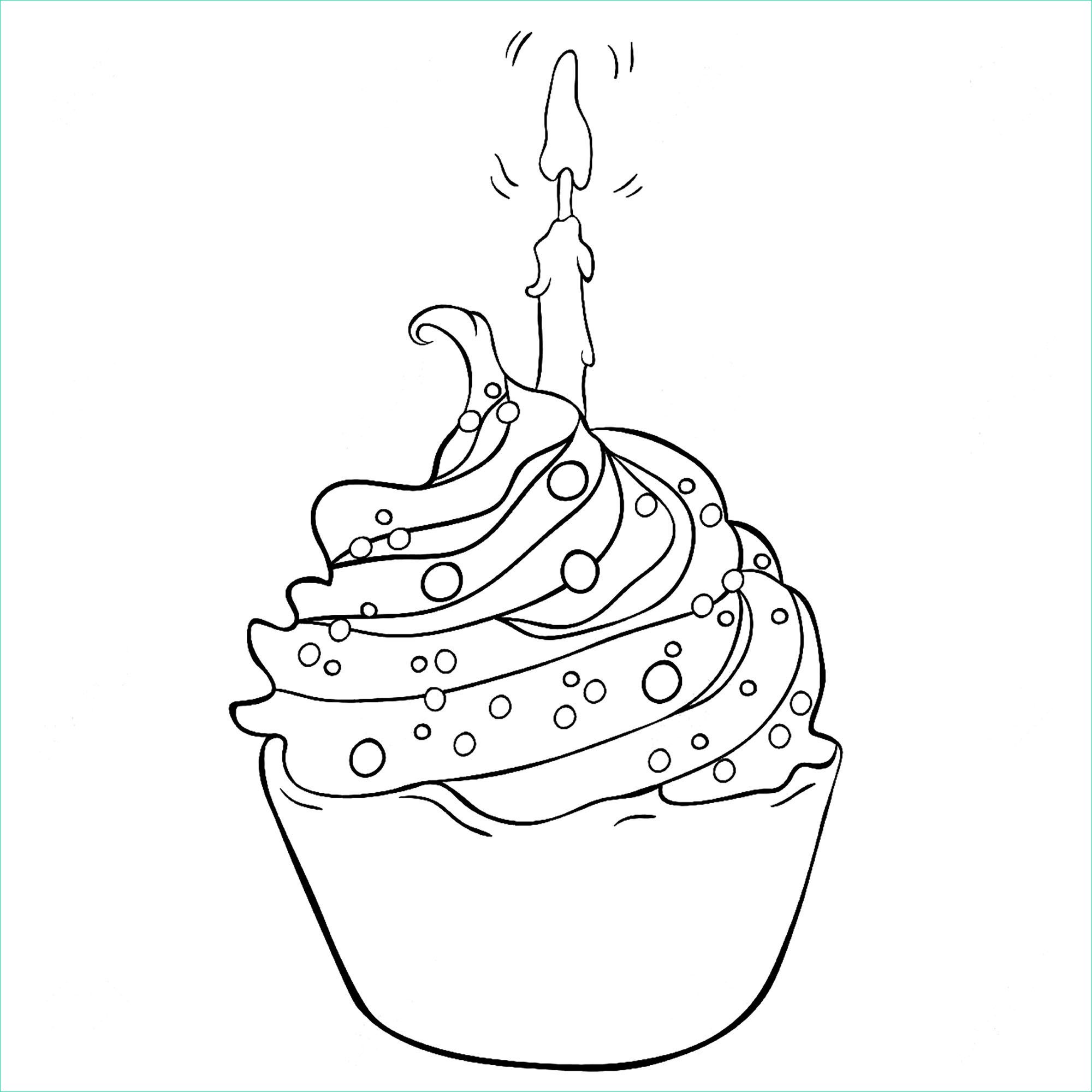 image=cupcakes et gateaux coloriage enfant cupcake bougie anniversaire 1