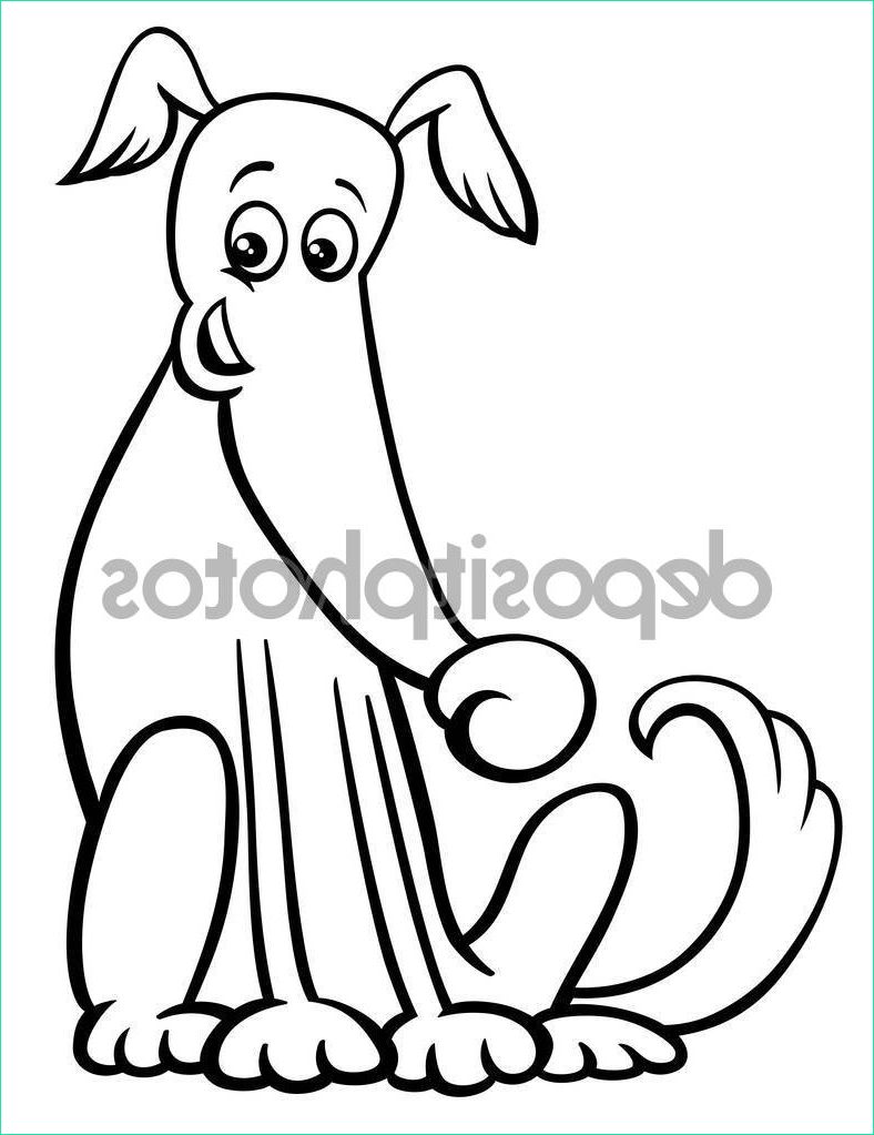 stock illustration cute dog cartoon character coloring