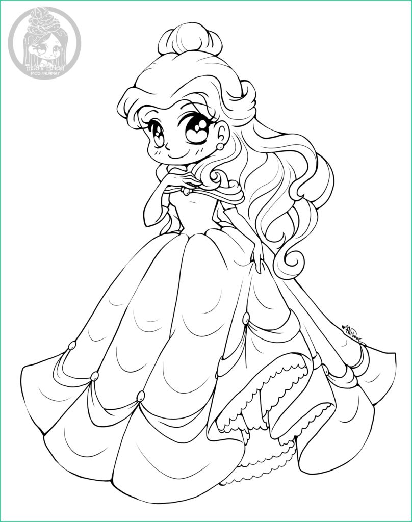 dessin princesse belle par yampuff coloriage disney adulte