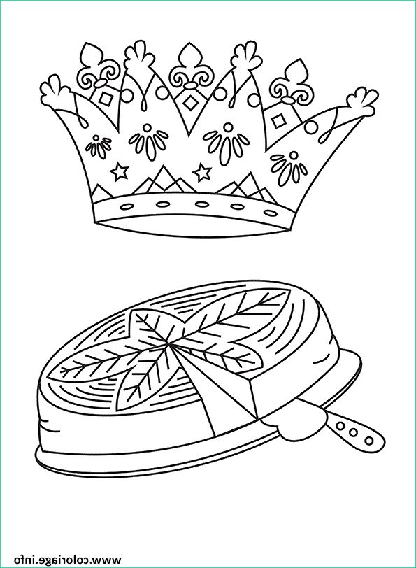 galette des rois et la couronne 2 coloriage