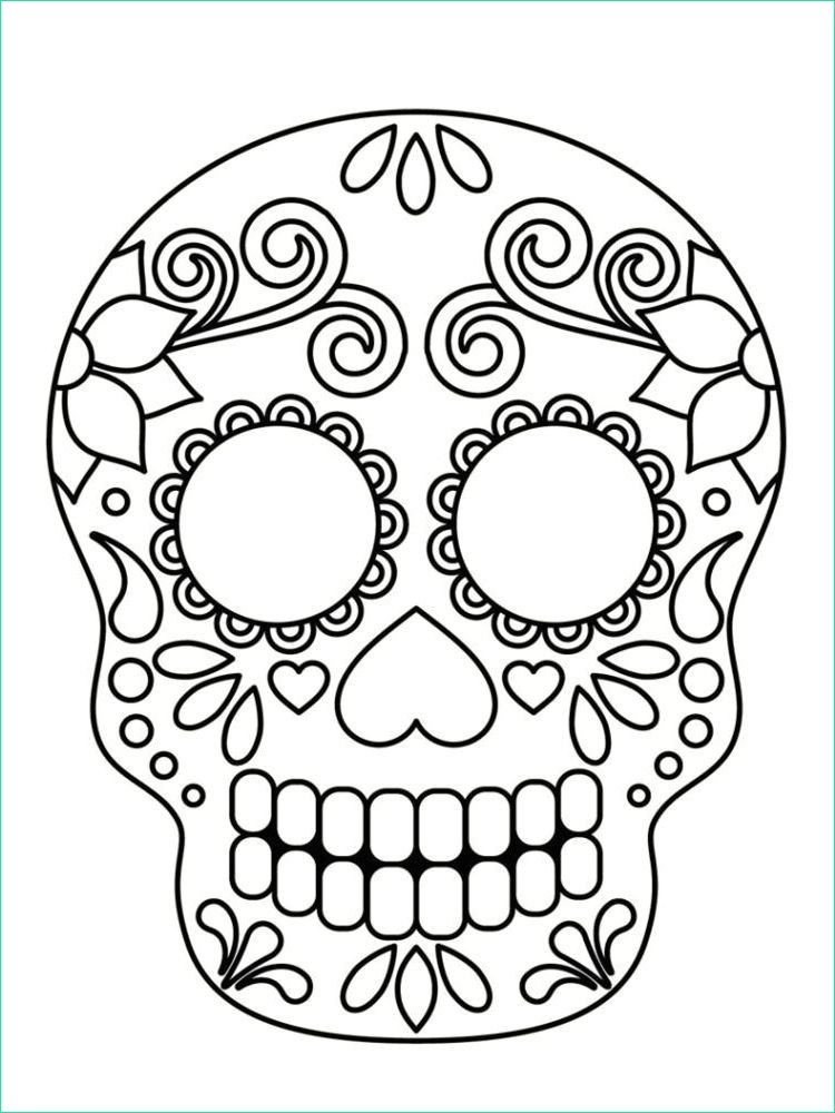 coloriage d halloween pour enfants coloriage tate de mort mexicaine 20 dessins imprimer