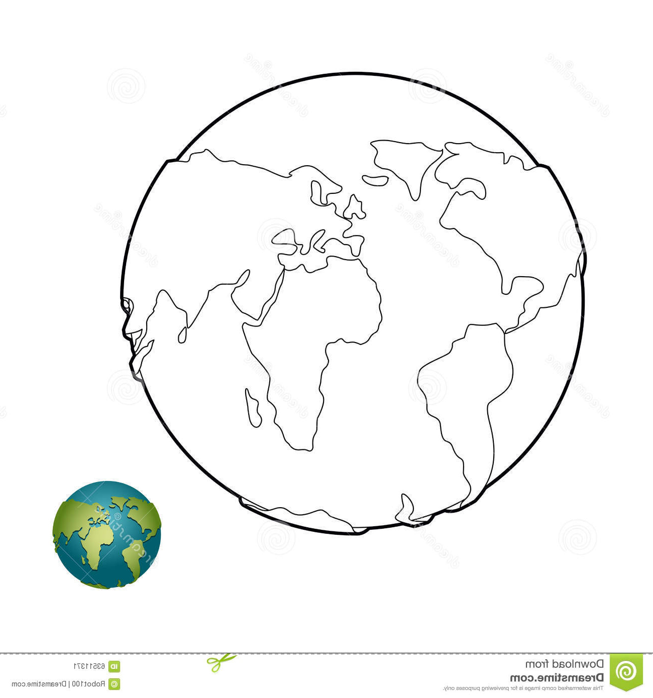 photo stock livre de coloriage de la terre corps merveilleux planète avec des continents globe image