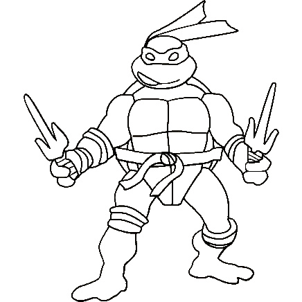 coloriage gratuit imprimer tortue ninja
