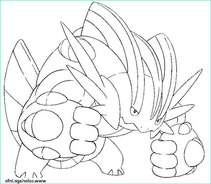pokemon mega evolution laggron 260 coloriage dessin