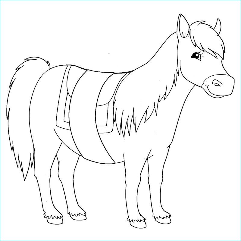 coloriage poney 15