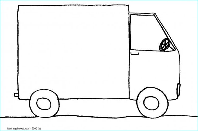 camion tout simple au crayon