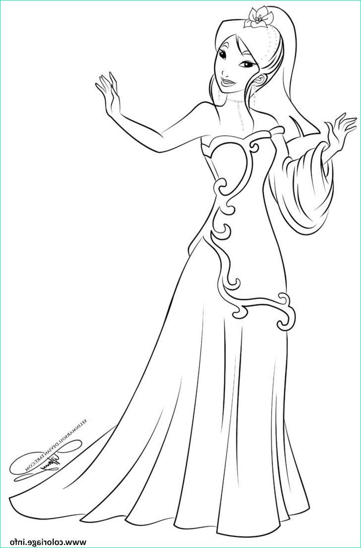 princesse disney mulan coloriage