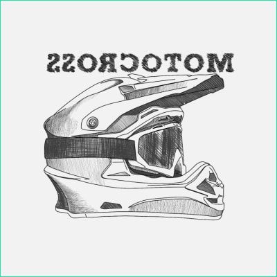 dessin de casque de moto cross imprimer