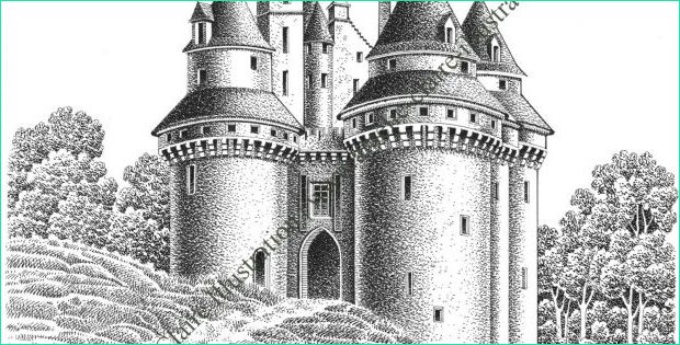 dessin de chateau fort du moyen age inspirant stock chateau fort amelie claire illustration traditionnelle