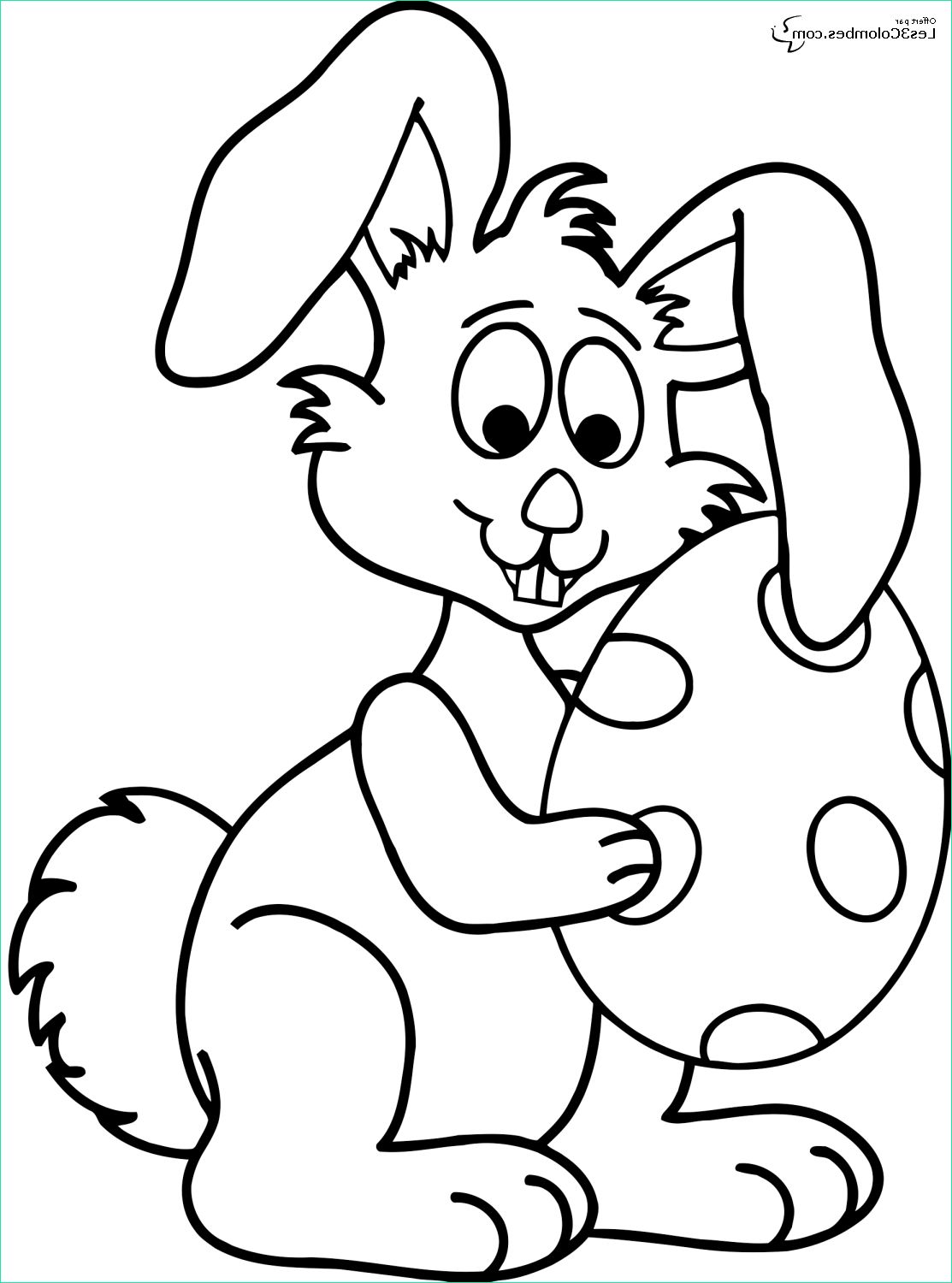 dessin lapin de paques a imprimer