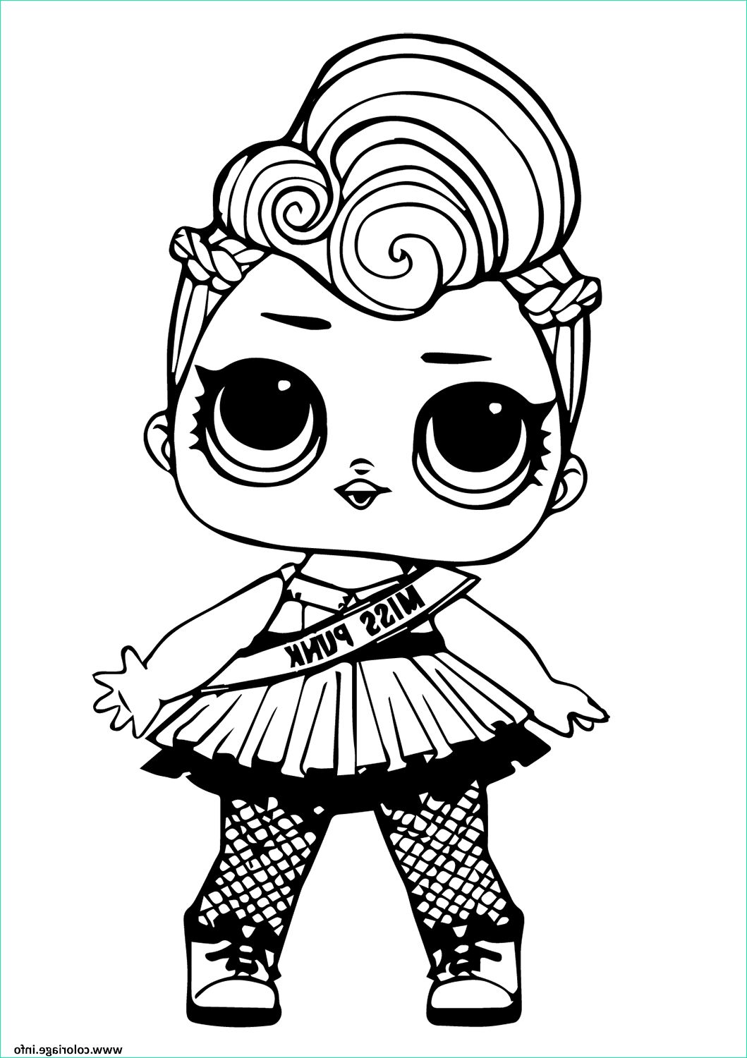 doll miss punk coloriage