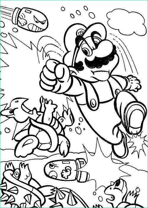 coloriage Mario 1