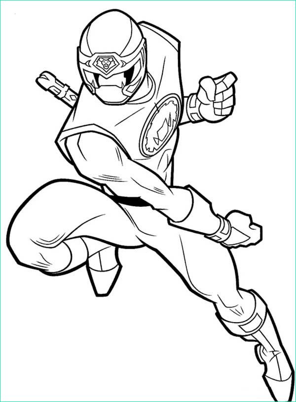 power rangers ninja storm chasing enemy coloring page