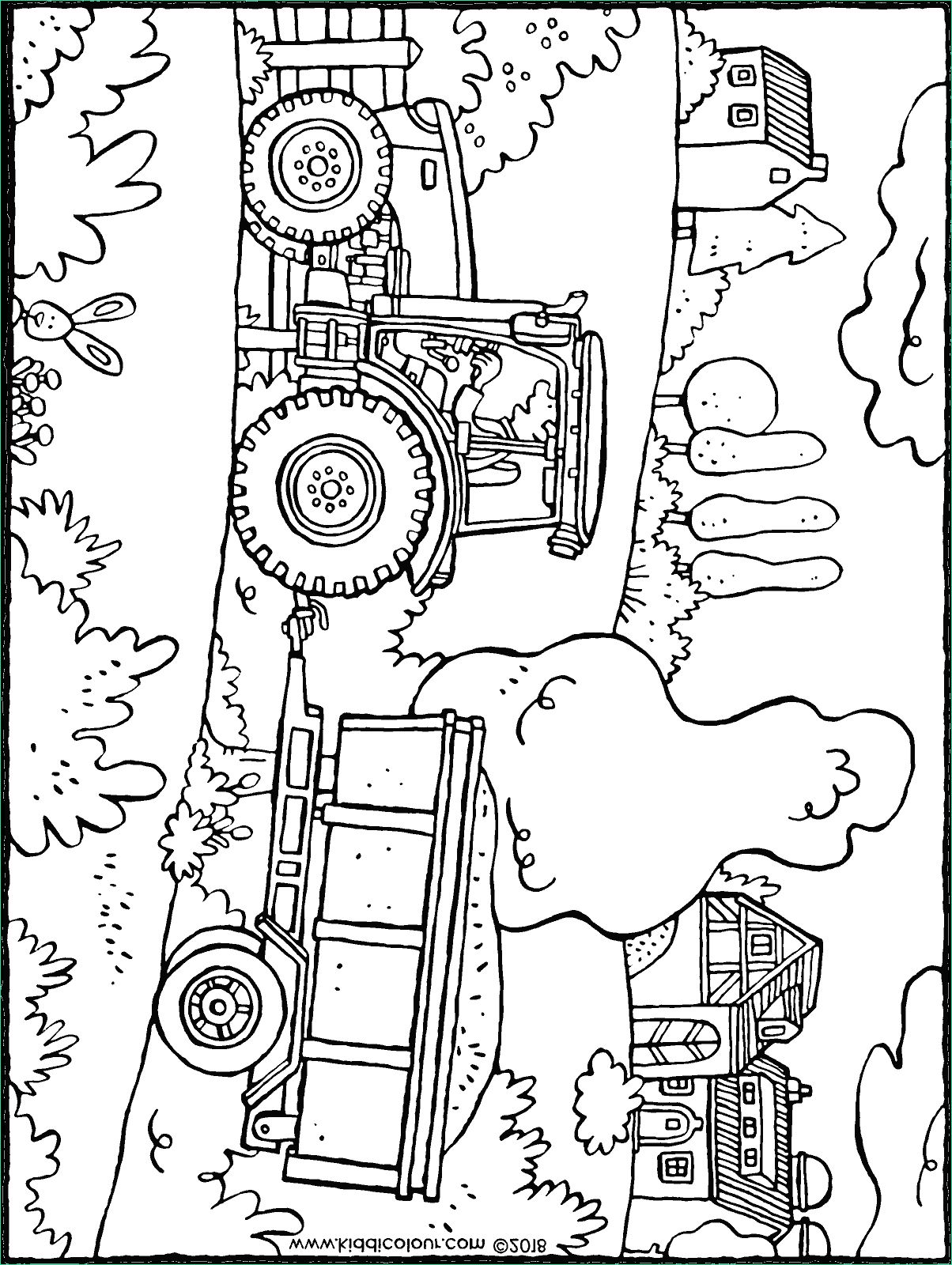 tracteur avec remorque