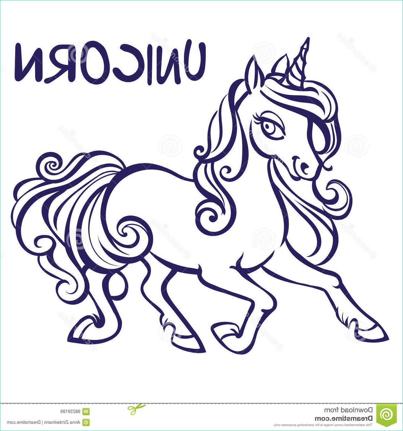 illustration stock unicorn dessin modèle vecteur pages livre coloriage des adultes des enfants image