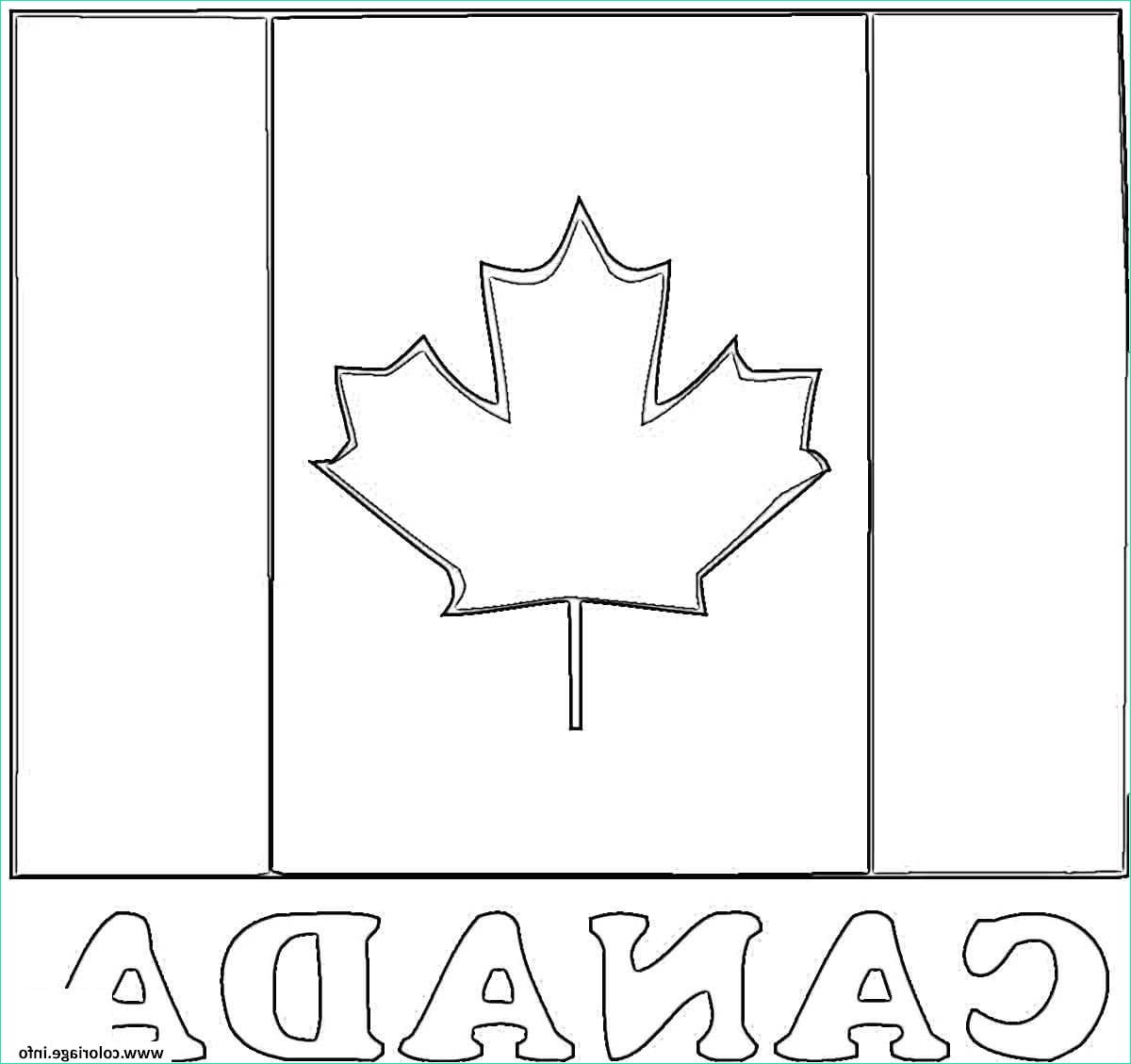 fete nationale drapeau du canada flag coloriage