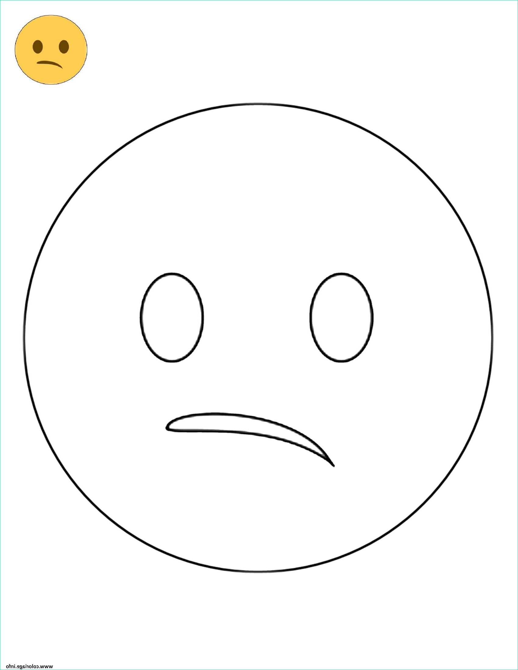 confused face emoji coloriage dessin