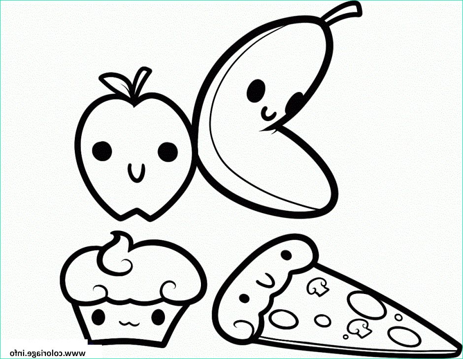 fruits kawaii coloriage dessin