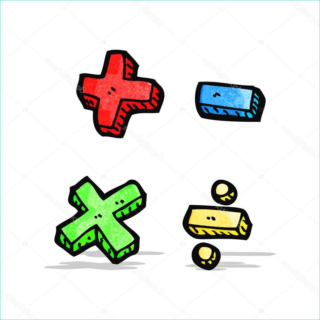 stock illustration cartoon math symbols