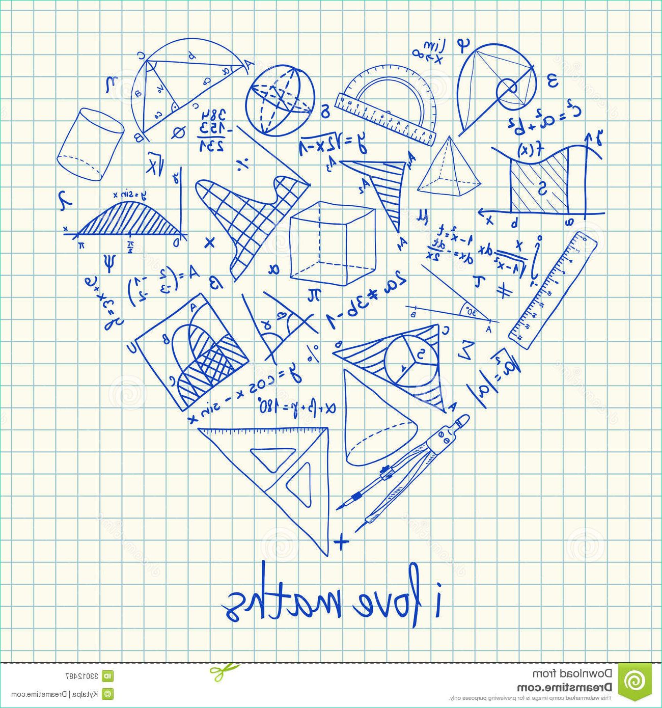 royalty free stock photography maths drawings heart shape illustration doodles image