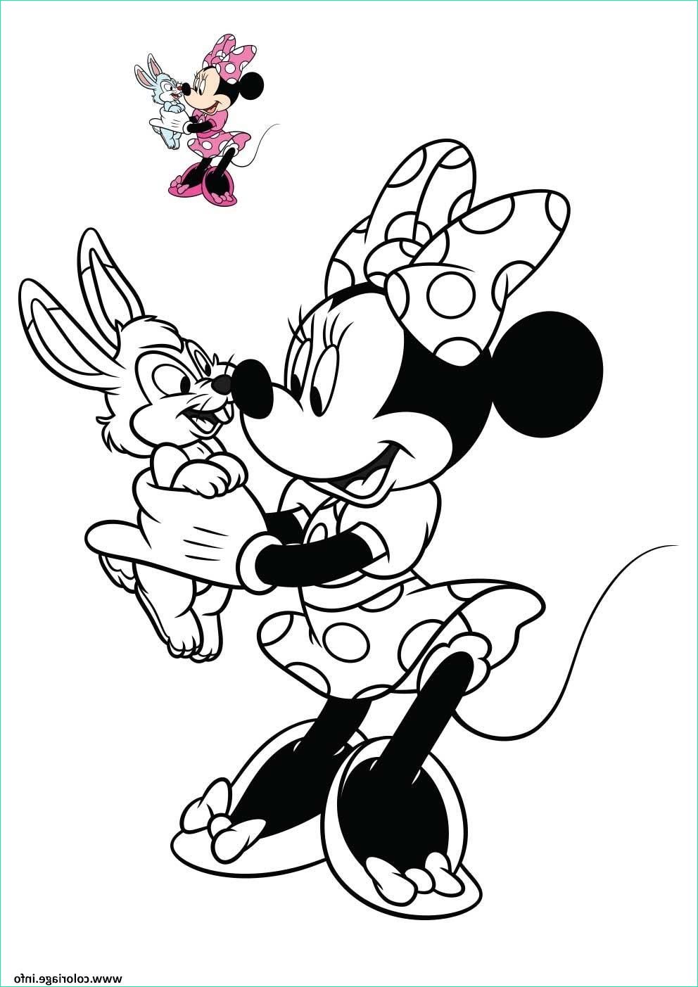 minnie mouse souris anthropomorphe coloriage dessin