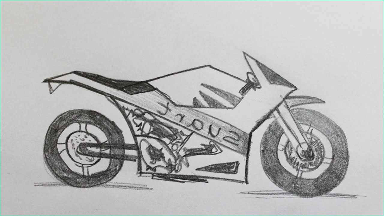 dessin de moto cross facile faire