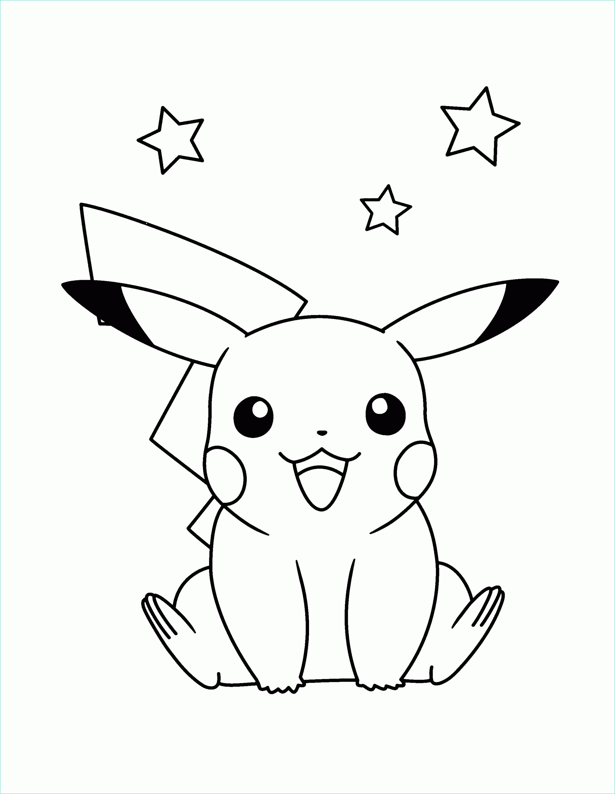 dessin pikachu a imprimer