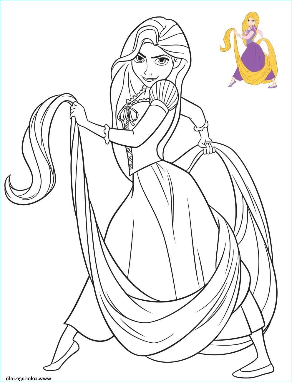 princesse disney raiponce coloriage dessin