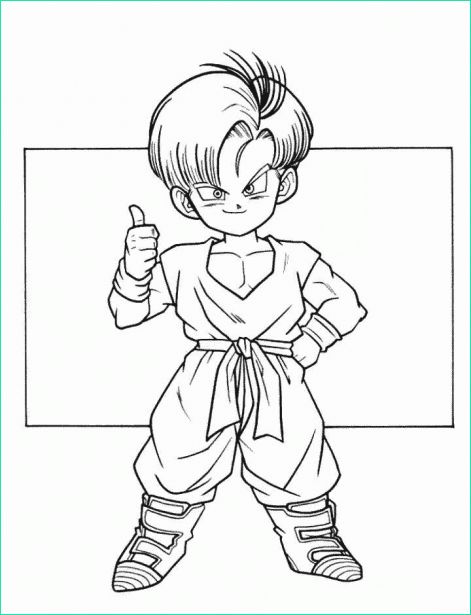 Trunks bambino disegno da colorare Dragon Ball