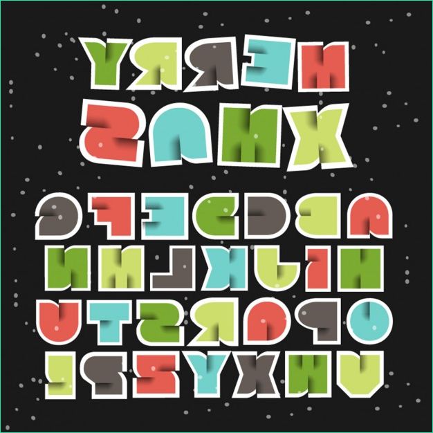 colorful christmas alphabet