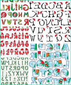 christmas alphabet clipart