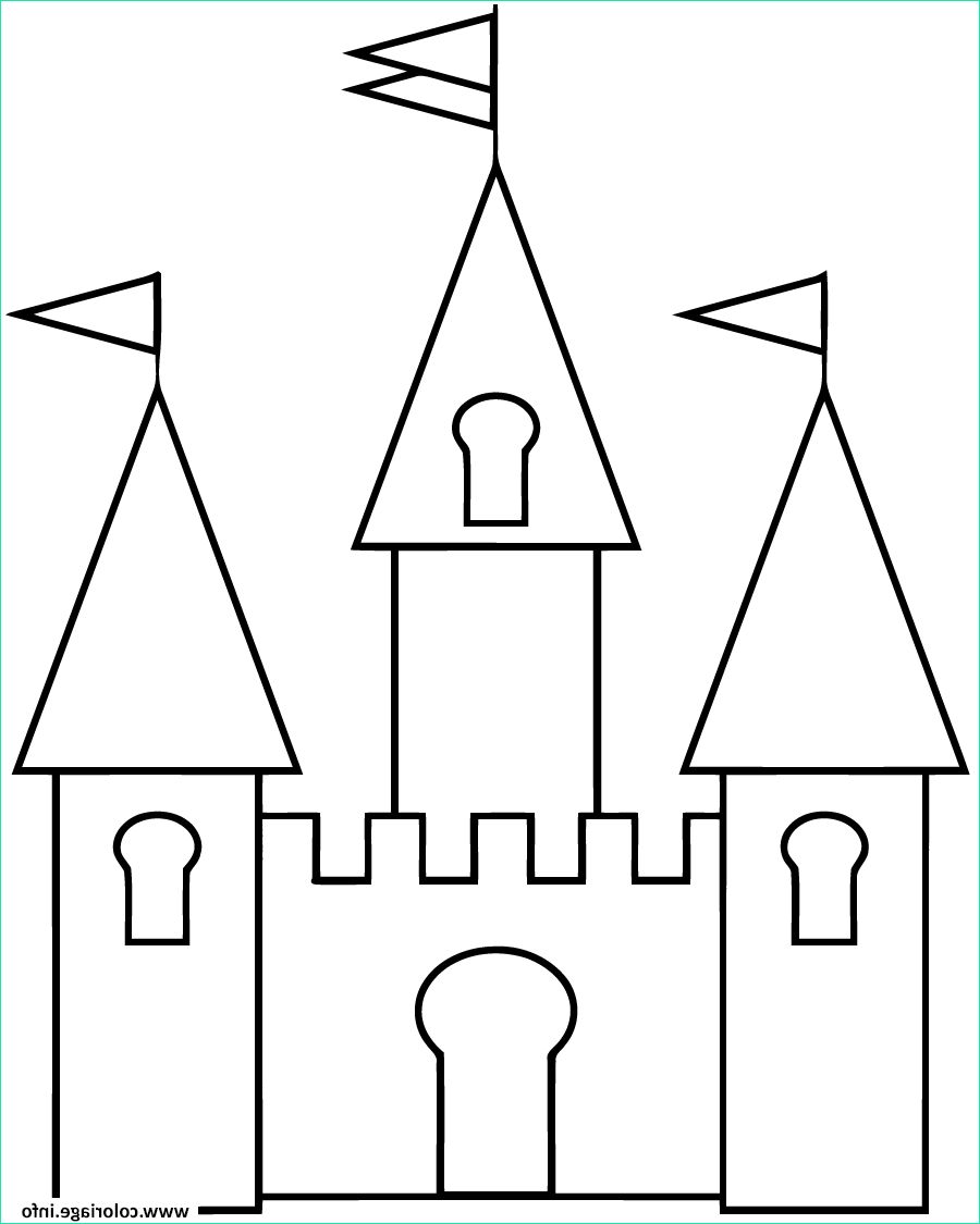 chateau fort maternelle facile coloriage